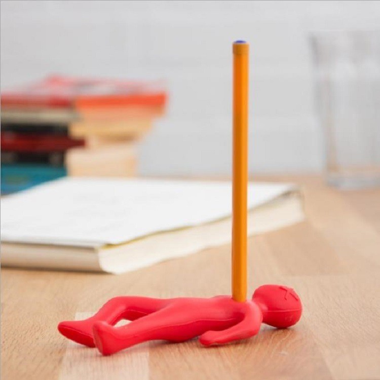 

Creative Stationery Red Multi-function Creative Interesting Innovative Fanciful Desk Decoration Ideas Pen Container Playful Fun