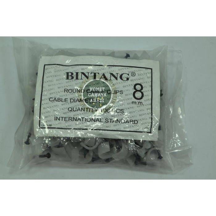 Klem Kabel Paku Beton / Clip Kabel / Paku Klem No 8mm 100