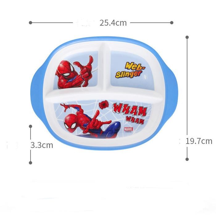 Mangkok Sendok Piring Melamin Anak Karakter Spiderman - Piring