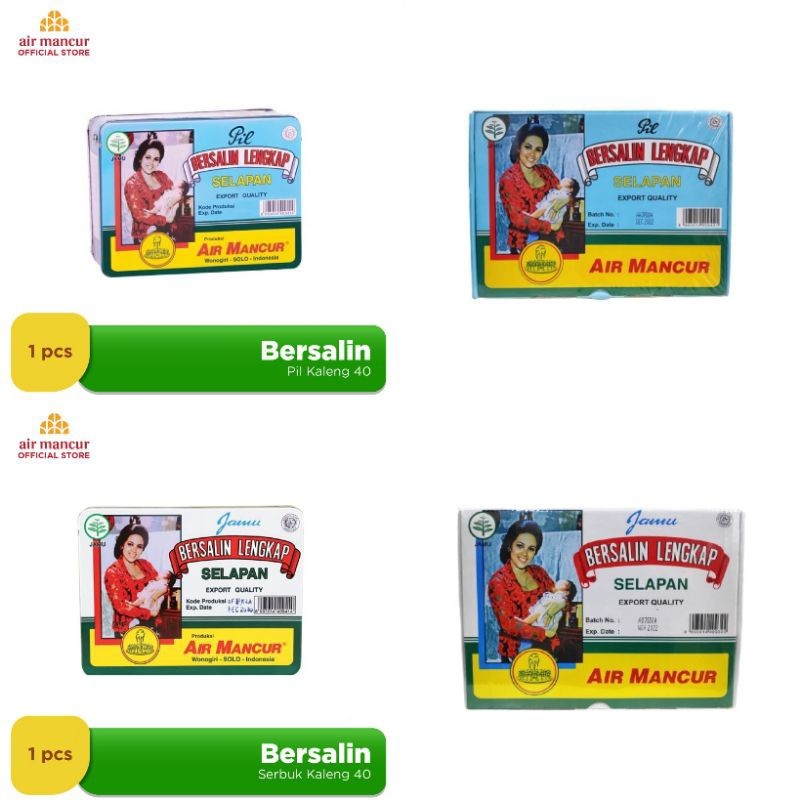 

Jamu Pil Bersalin Lengkap Salapan Box Kaleng 40hari exp 2028