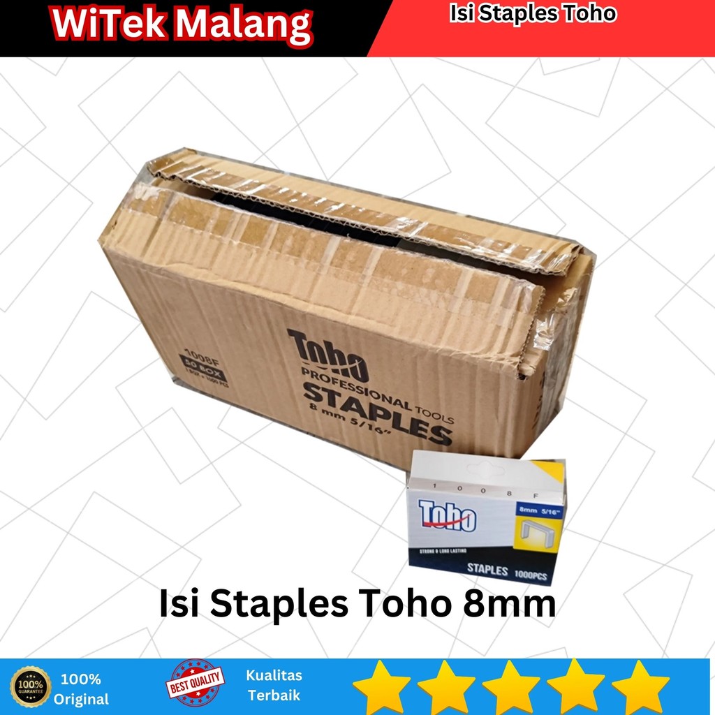 

Isi Staples Tembak TOHO 8mm | Refill Staple Gun Tacker | Air Stapler