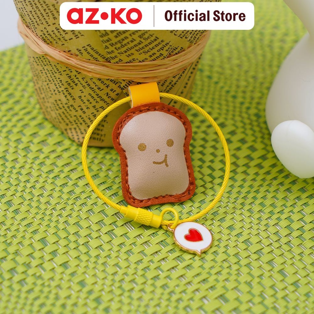 AZKO Ataru Gantungan Kunci Bread - Cokelat Keychain Aksesoris Tas Key Holder Accessories Gantungan K