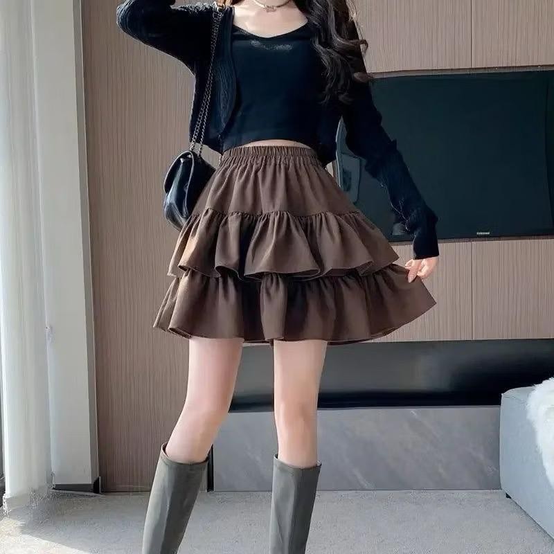 YOSSA - ZJD ROK MINI LELANA / Rok POLLY Mini Skirt Susun Pendek / SHORT SKIRT WANITA RENDA / ROK MIN