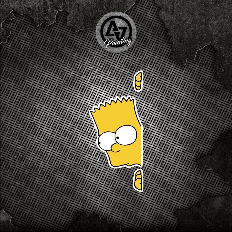 

Stiker Print Cut The Simsons 10x4.5 CM Laminasi Glossy Sticker