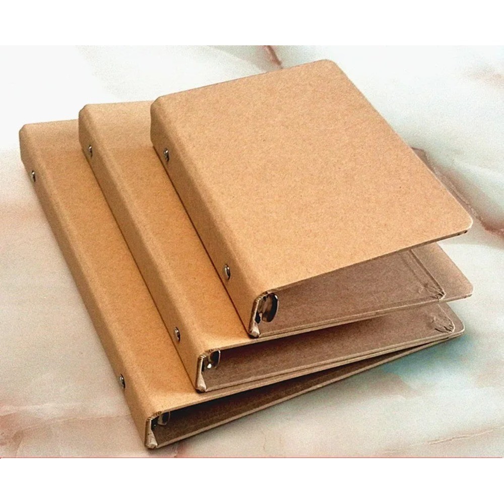 

A5 A6 B5 Loose-leaf Binder Vintage Kraft Color Notebook Cover 6 Holes