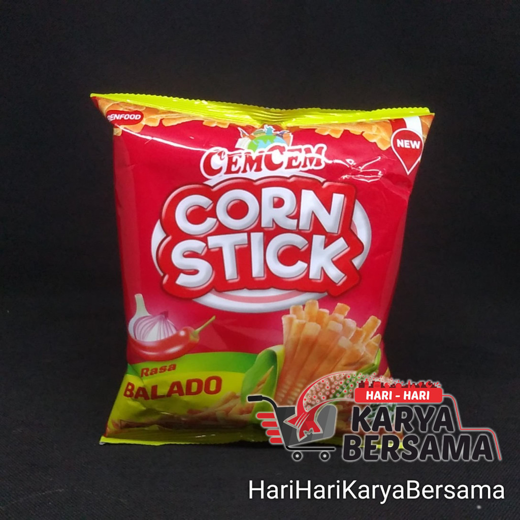 

MAKANAN RINGAN SNACK CEMCEM CORN STICK RASA BALADO 60GR