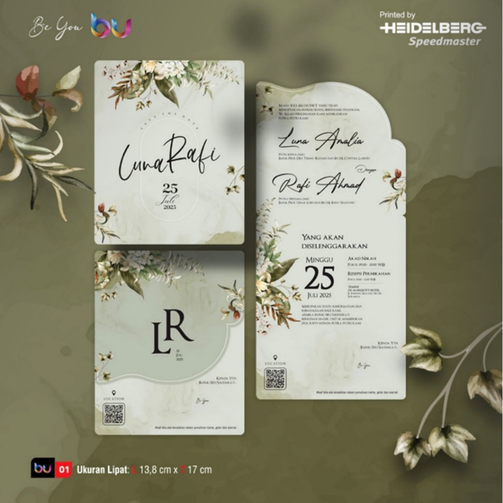 CETAK UNDANGAN PERNIKAHAN MURAH/CETAK KARTU UNDANGAN NIKAH/KARTU UNDANGAN/WEDDING INVITATION CARD UN