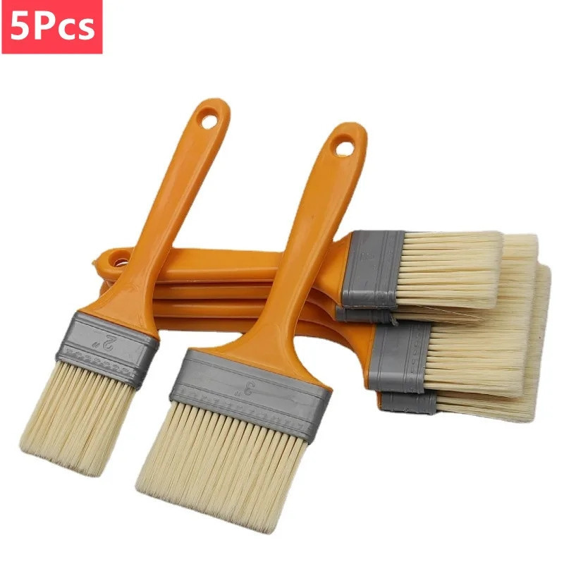 

5PCS Plastic Handle Paint Brushes 1/2/3/4/5 Inch for Wall and Furniture Paint Tool Set Painting Brushes Artist Paint Brushes