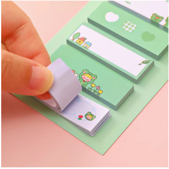 

HUMAM.CO - Memo Lucu 6 in 1 / Sticky Notes Label Karakter / Penanda Buku Memo Stick / Stationery Memo Pad Convenience Cute - AKS