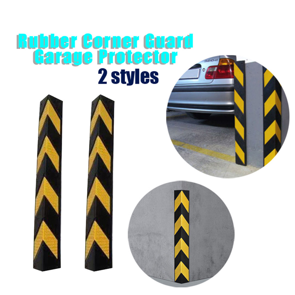 80Cm Corner Guard Rubber Strip Bemper Garasi Strip Reflektif Ruang Bawah Tanah Karet Pelindung Strip Peringatan