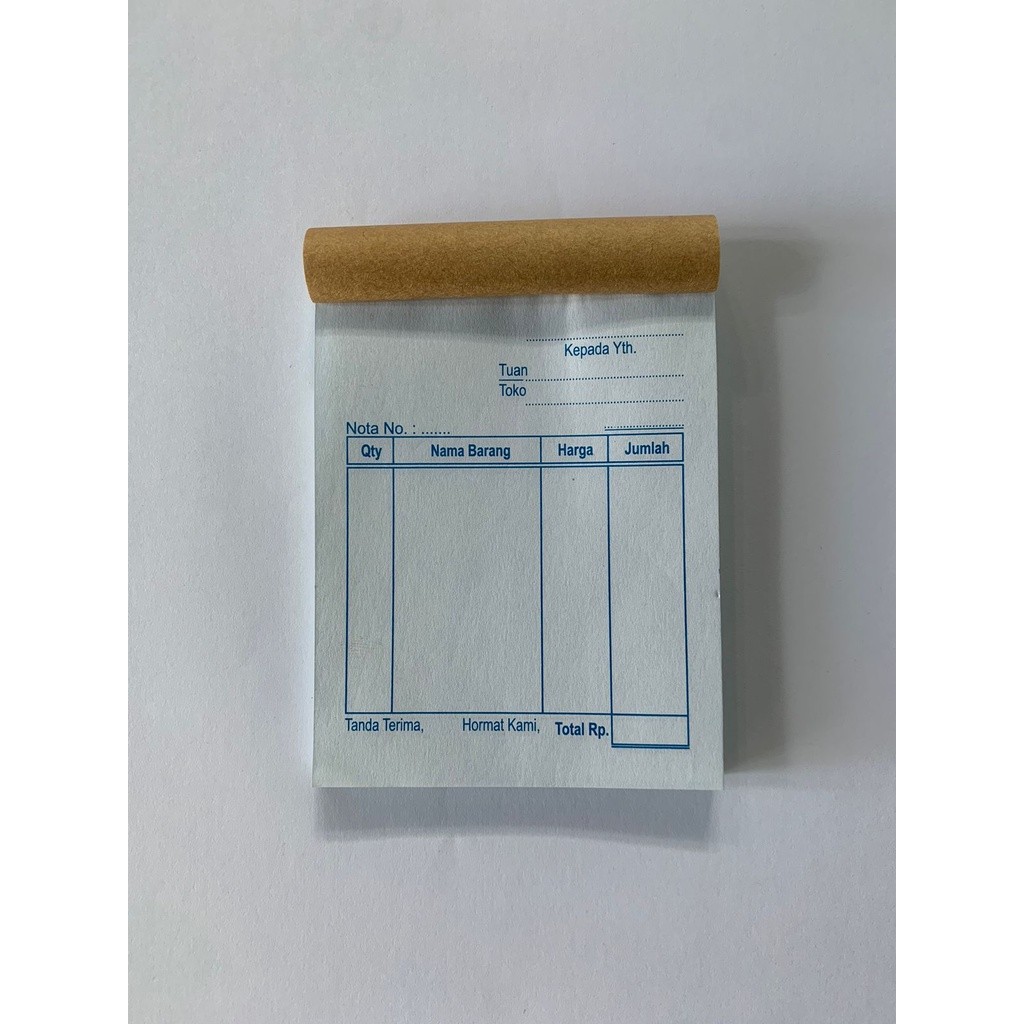 

NOTA MINI 3 PLY, NOTA KONTAN LANGSUNG TEMBUS UKURAN SEPERDELAPAN FOLIO