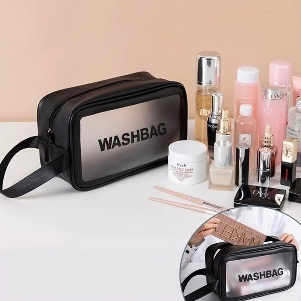 

- WASHBAG Tas Kosmetik Alat Make Up Portable Pouch Korean PVC Size M - B411 -