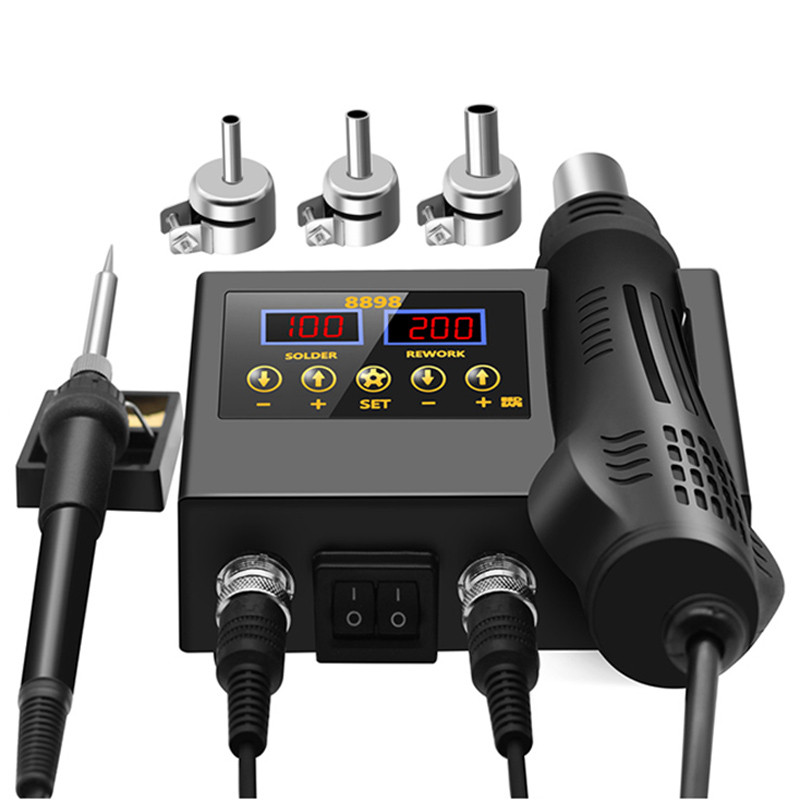 8898 Soldering Station Portable Digital Hot Air  BGA Rework Solder Station Hot Air Blower Heat  Deso