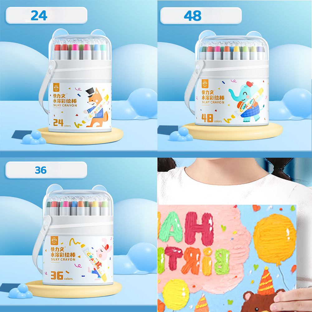 

Color Crayon For Kids Tidak Beracun yang Dapat Dicuci / Krayon Mewarnai Alat Warna Set Anak Wipe and Clean