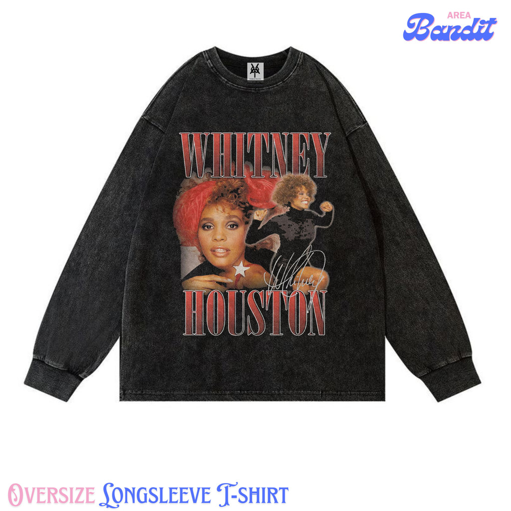 Bandit Area "Whitney Houston" Oversize Longsleeve T-shirt Vintage tee