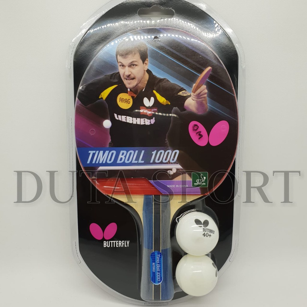 BUTTERFLY Bat Timo Boll 1000 Bola Bet Tenis Meja Pingpong