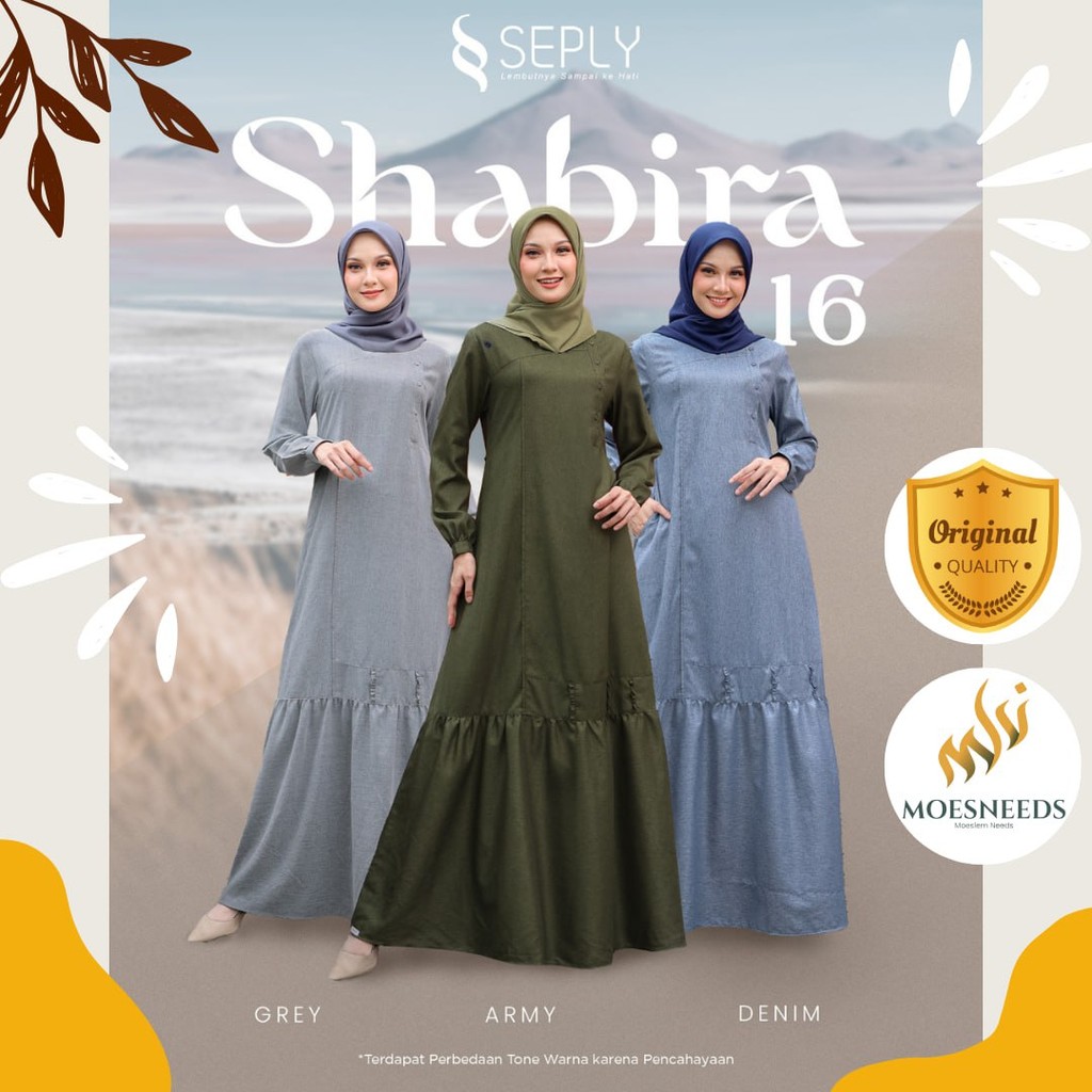 SEPLY Gamis Dailiy Wanita Polos SHABIRA 16