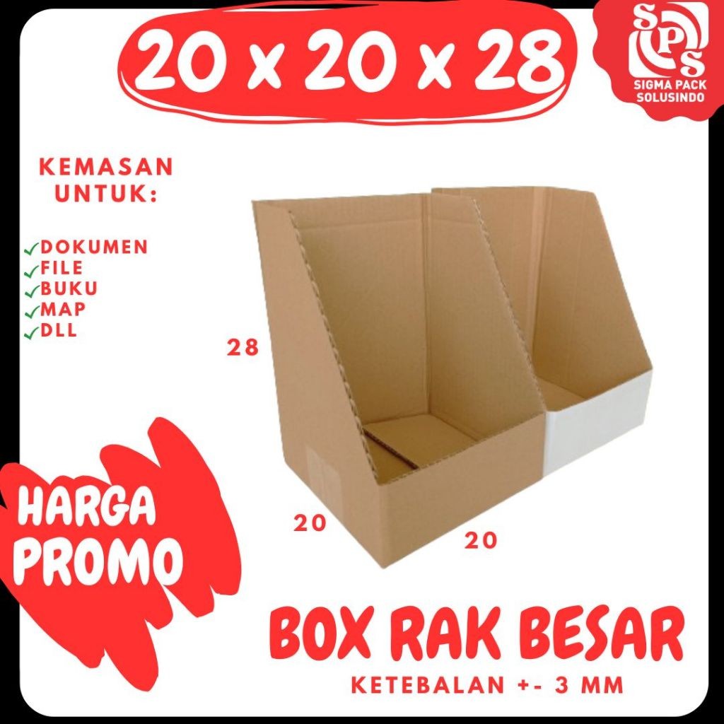 

Box Rak Besar 20x20x28 Box File dus packing kotak kemasan karton File Dokumen Kantor VICTORY JPN