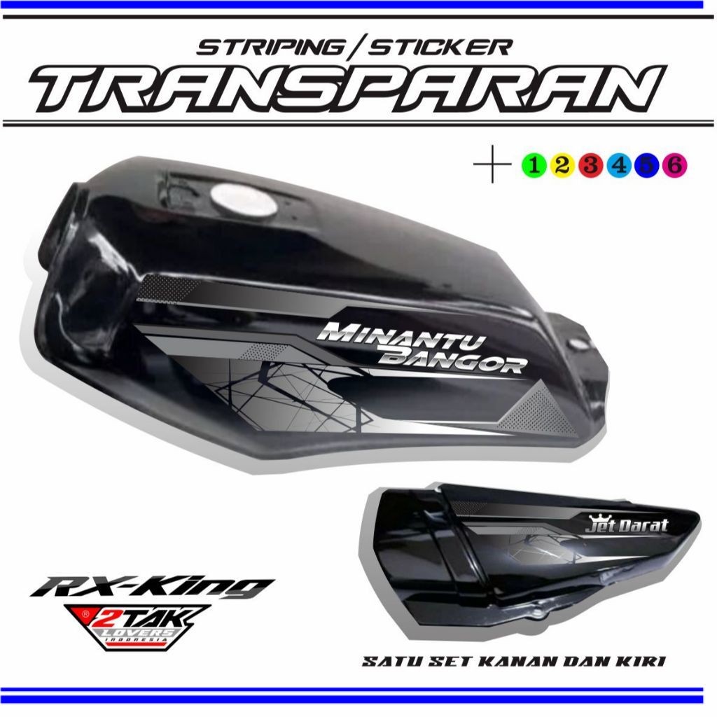 Striping Sticker Rk King Transparan Uv Minantu Bangor Bangor VARIASI KEREN