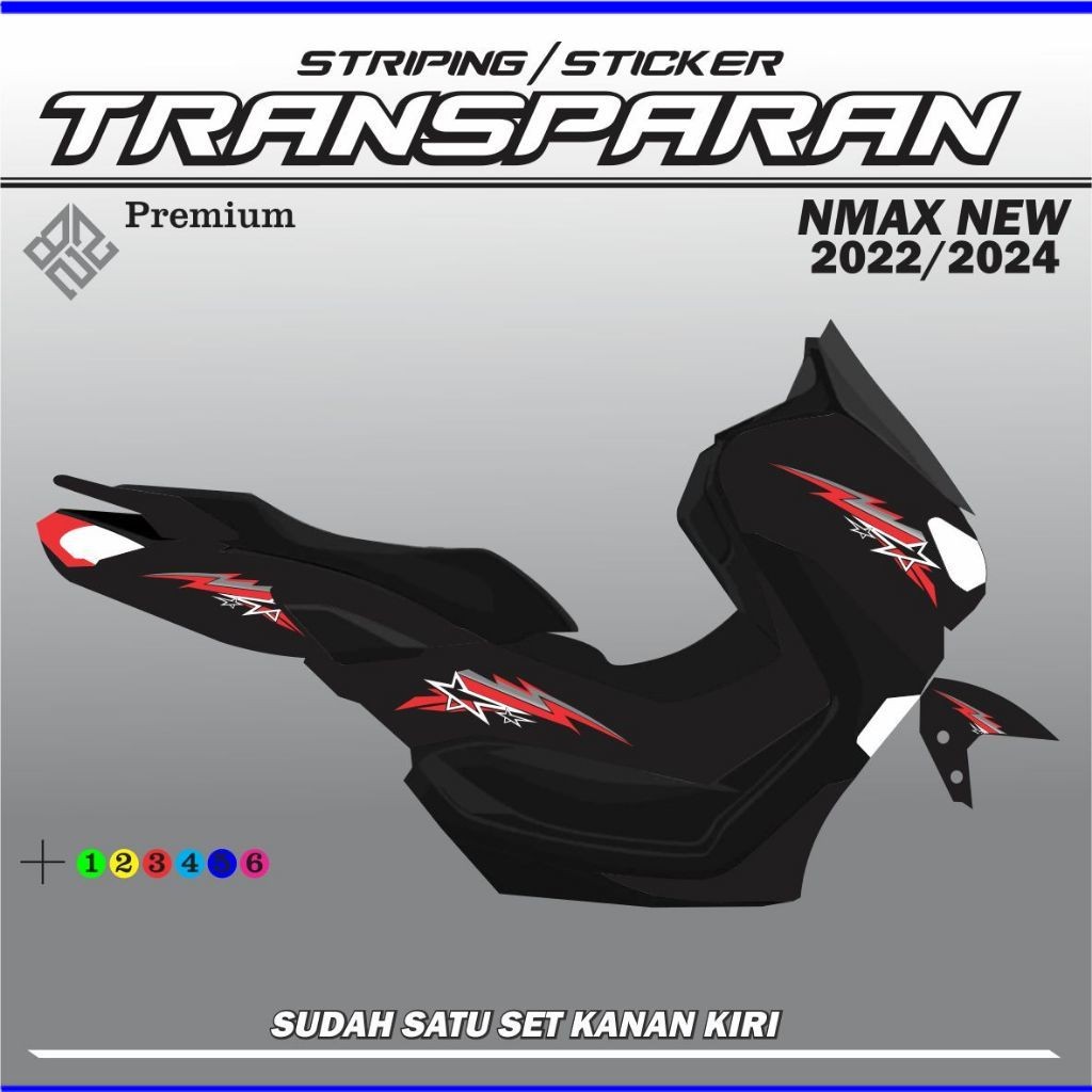 STIKER TRANSFARAN Sticker Striping Transparan UV NMAX 155 New VVA Simple List NMAX 2020 2021 2022 20