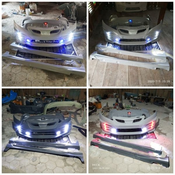 BODYKIT JAZZ Ge8 Adaptasi MUGEN RS Plus Aksesoris Lampu Eksterior