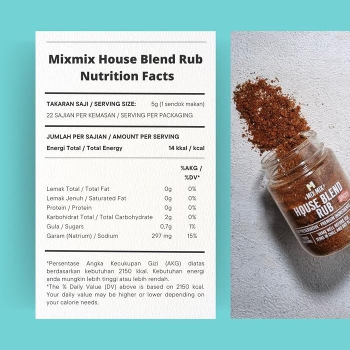 

MIXMIX Dry Rub Spices - Bumbu Marinasi Serba Guna Grill dan BBQ - Halal Kemasan Besar - Original