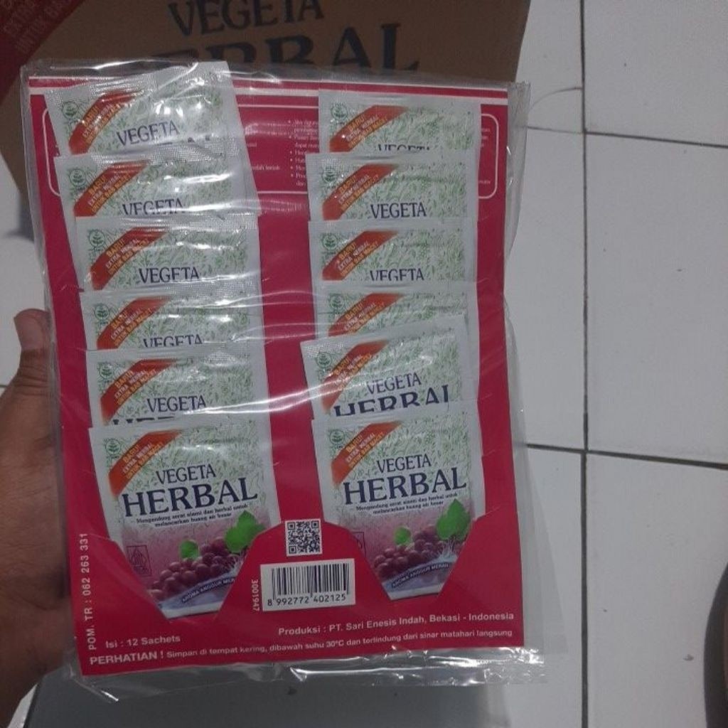 

Vegeta herbal hanger rasa anggur isi 12