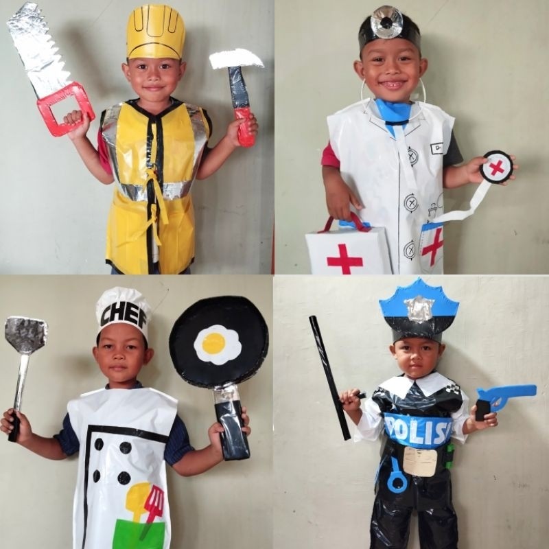 Kostum Profesi Daur Ulang | Kostum Karnaval Kresek | Kostum Anak Laki-lak perempuan | Kostum Cosplay