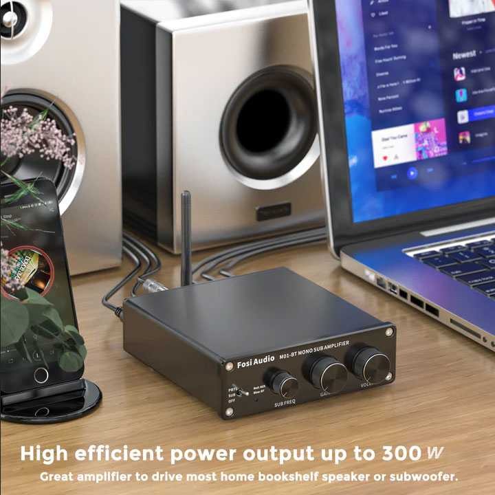 Fosi Audio Subwoofer Amplifier Mono Channel 300W TDA7498E - M01-BT