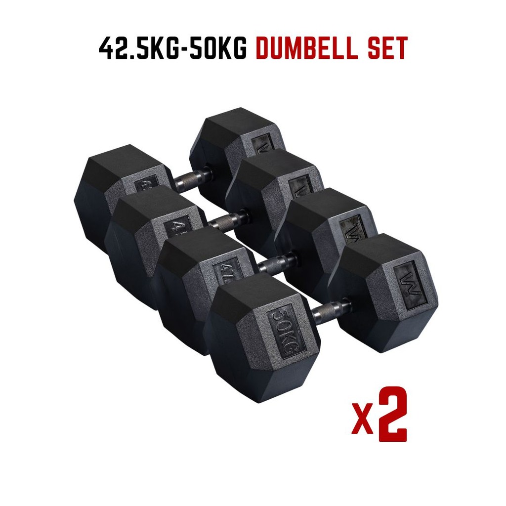 42.5-50 KG SET Hexagonal Dumbell