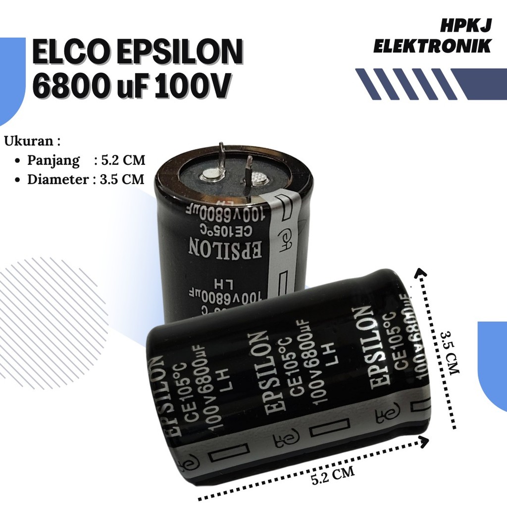 ELCO EPSILON 6800UF 100V LH elcho epsilon 6800 mikro 100 volt