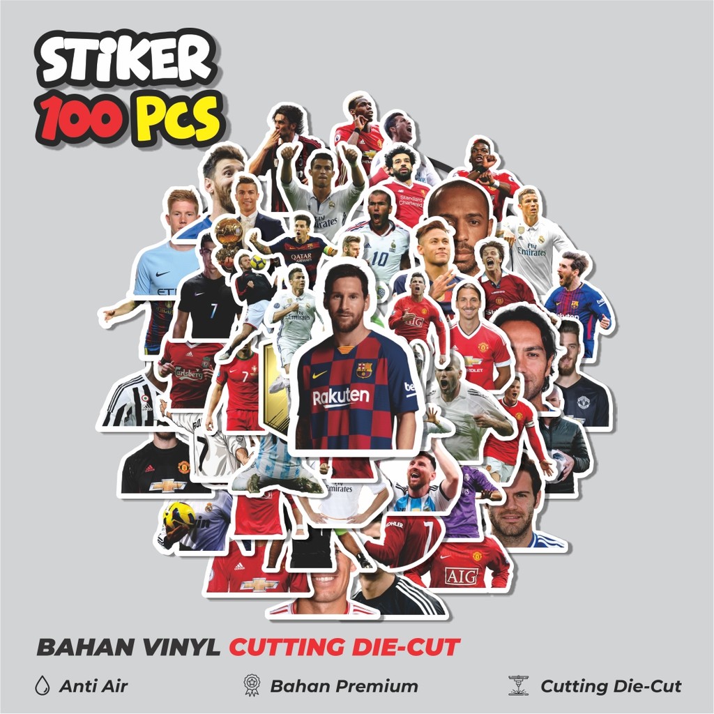 

Terbaru! 50 pcs Stiker Club Football/Sepak Bola Dekorasi Lucu Kreatif untuk Notebook, Skateboard, HP