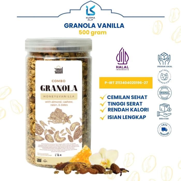 

[[Promo]] Granola Vanila Kemasan Toples 500 gr Timur Tengah Jajanan Sehat - Vanila 500gr