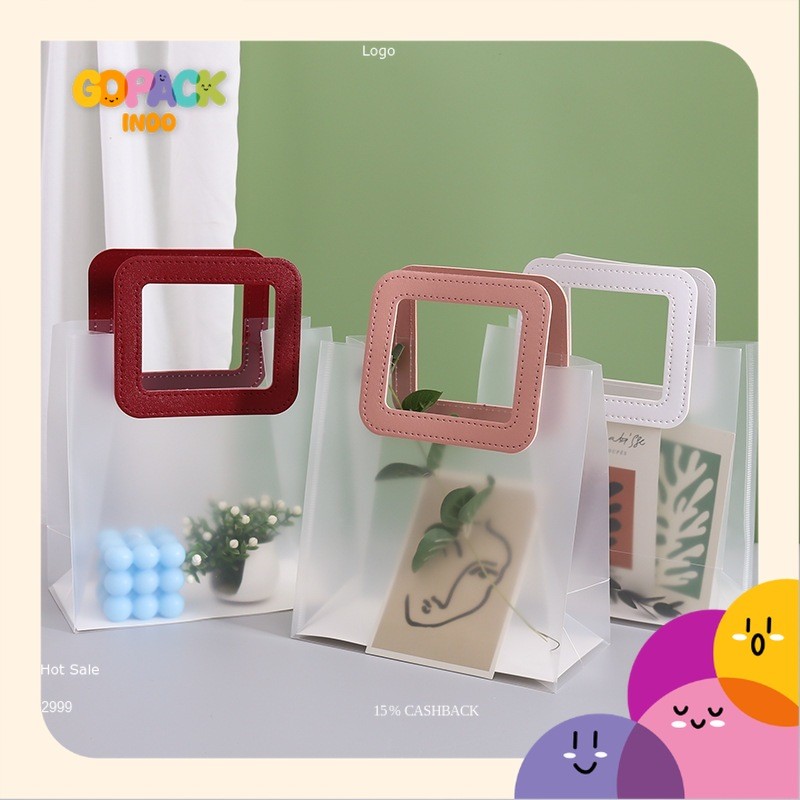 

Tas Mika Transparan Goodiebag PVC Tas Plastik Polos Transparan Doff Untuk Souvenir Hampers