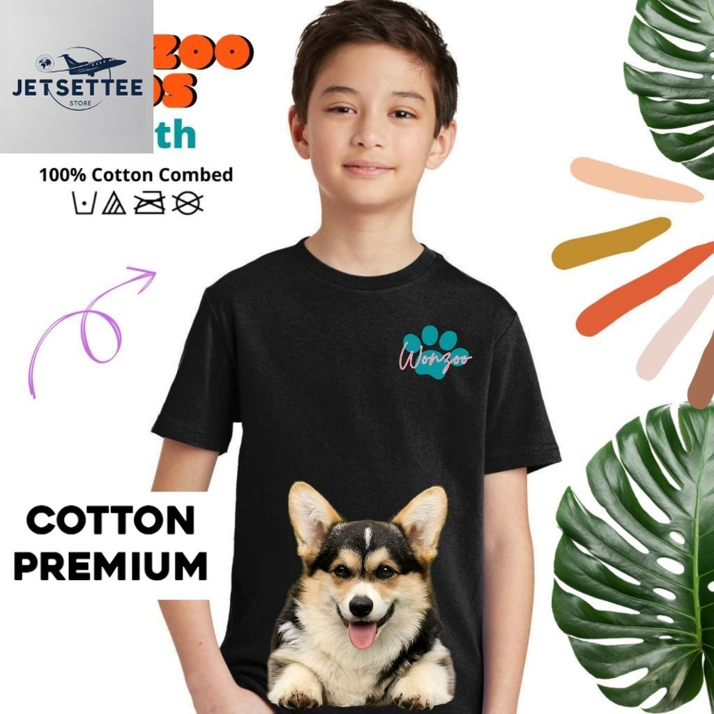 KAOS ANAK ANJING CORGIE - TEBAL Jetset Tee