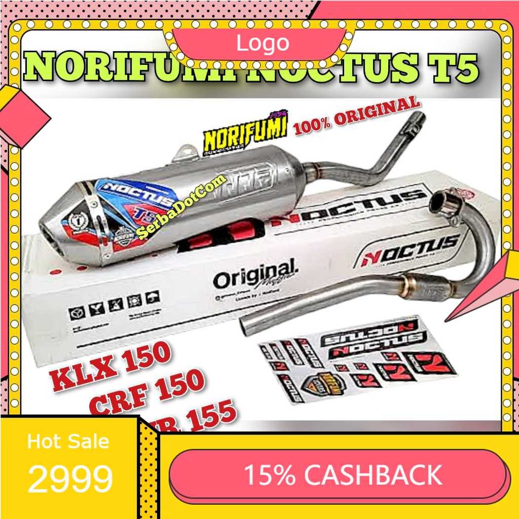 KNALPOT NORIFUMI NOCTUS T5 KLX 150 CRF 150 WR 155 KLX150 CRF150 WR155 STAINLESS ORIGINAL not t3 n4 r