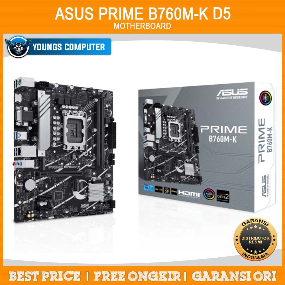 ASUS PRIME B760M-K D5 | MOTHERBOARD INTEL B760 LGA1700 DDR5