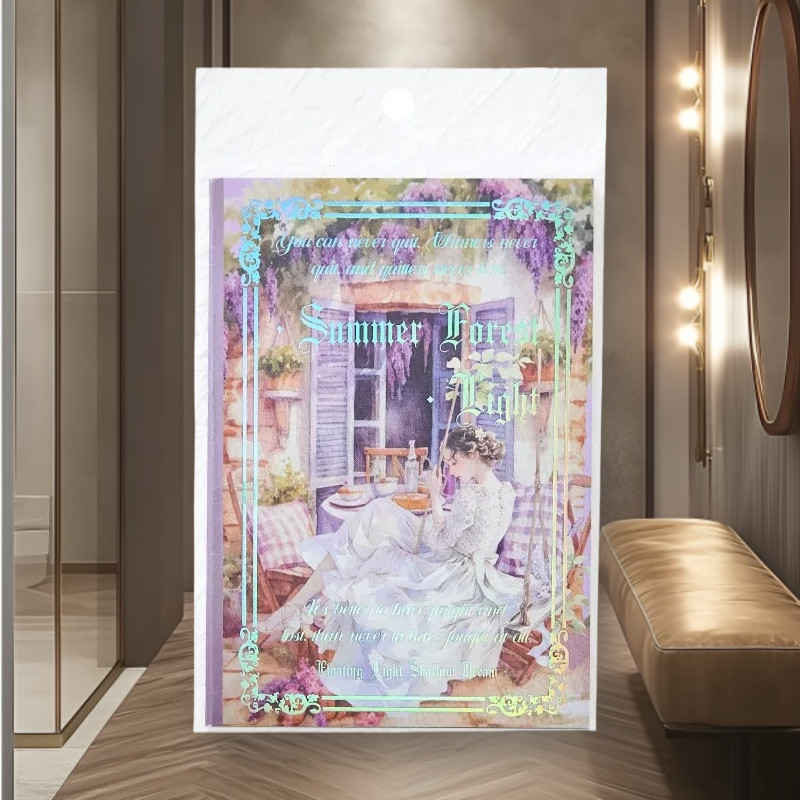 

20Sheets/pack Fleeting Light Dreams Series Die Cut PET Sticker Book: Vintage Girl Theme Aesthetic Journal Decor