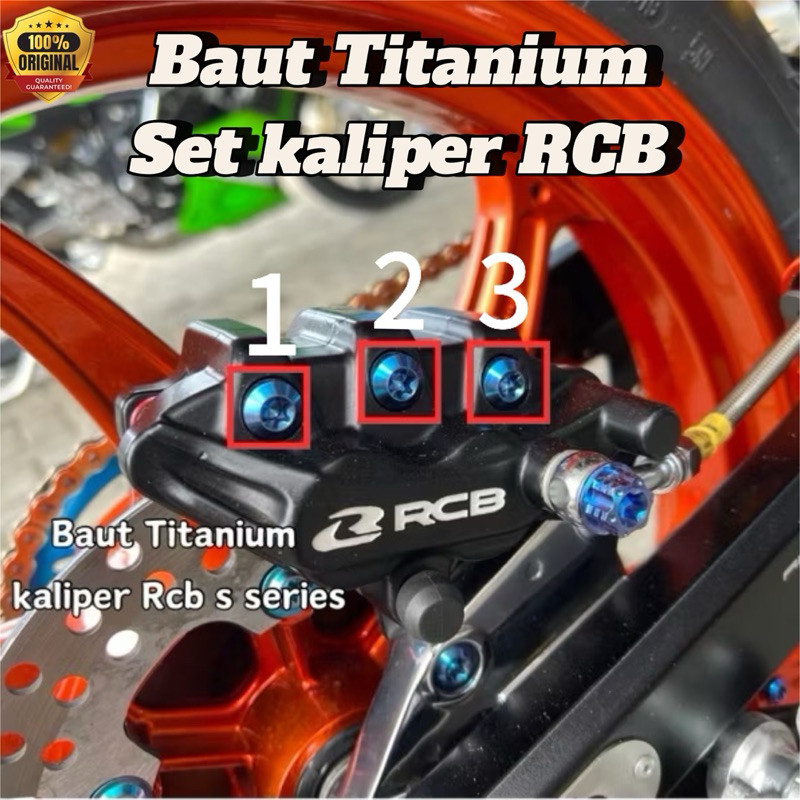 Titanium Probolt Baut kaliper RCB Baut Tojosan Kaliper RCB Grade 5 Banjo King Nut Thailand vietnam