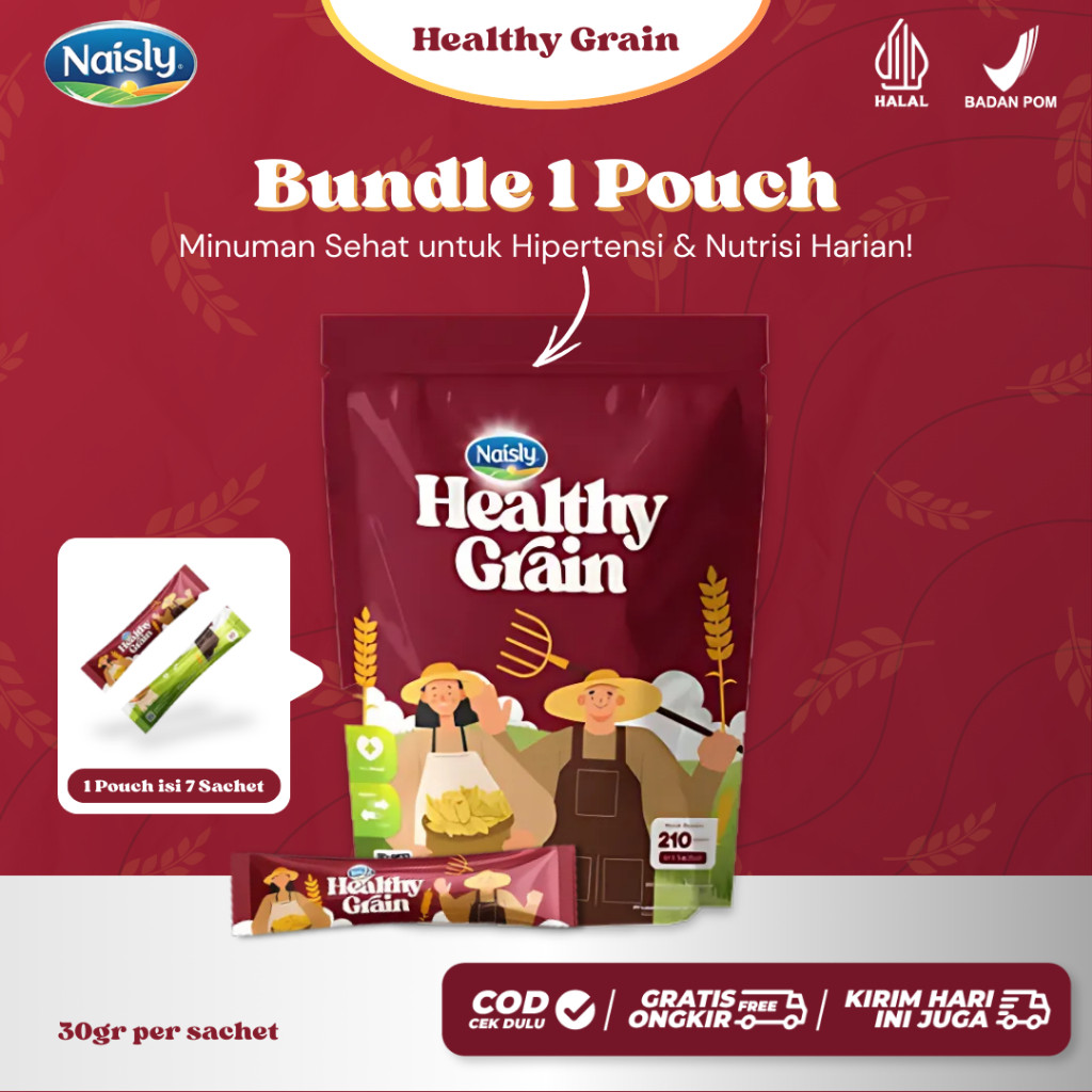 

Healthy Grain Minuman Herbal Multigrain untuk Hipertensi & Nutrisi Sehat Harian 1 Pouch