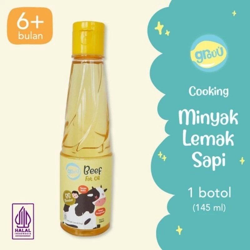 Grouu Beef Fat Oil -  Minyak Lemak Daging Sapi 145ml - Minyak Daging Sapi Mpasi