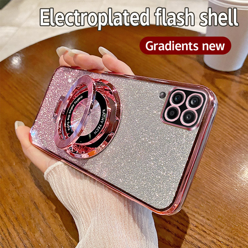 HP Soft Silikon Case Samsung M12 Casing  Untuk Samsung Galaxy M12 SM-M127F Casing berkilau Berlapis 