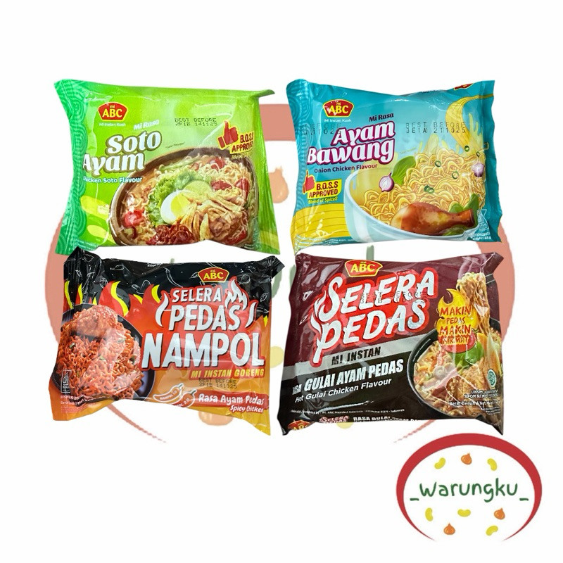 

MIE ABC 1Pcs Aneka Rasa Selera Pedas Mi Instan