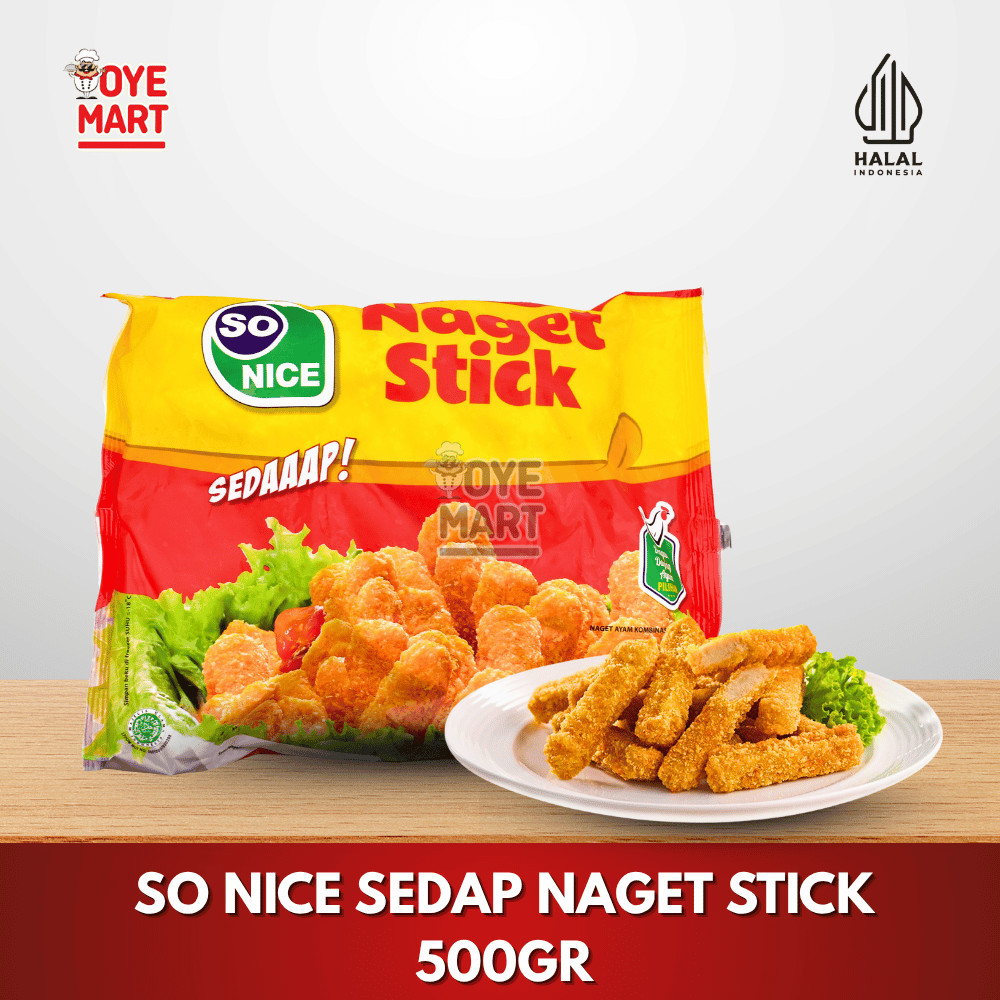 

SO NICE SEDAP NAGET STICK 500GR CHICKEN NUGGET STIK