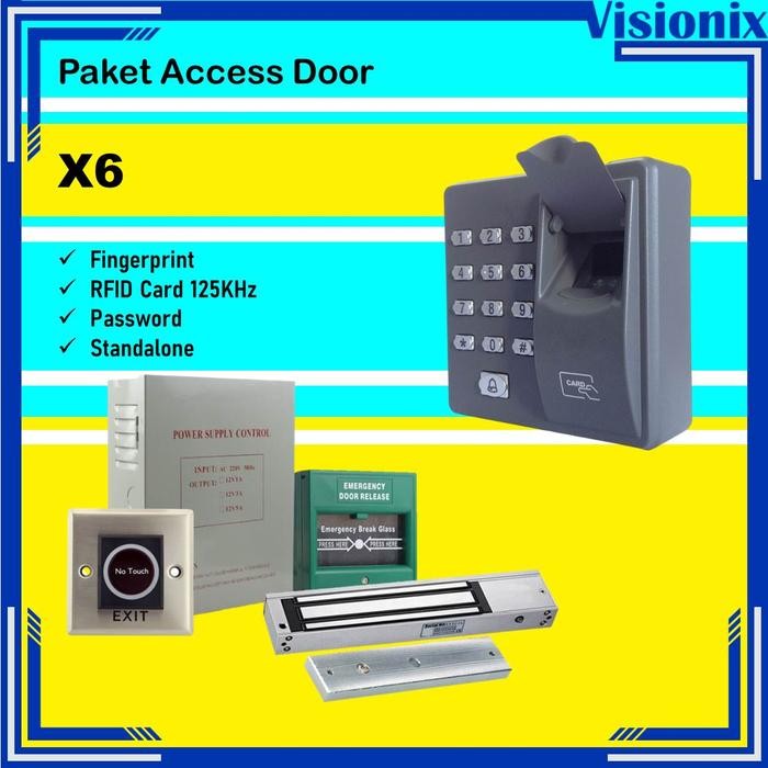 

Paket Access Door ZKTeco X6 Fingerprint Access Control