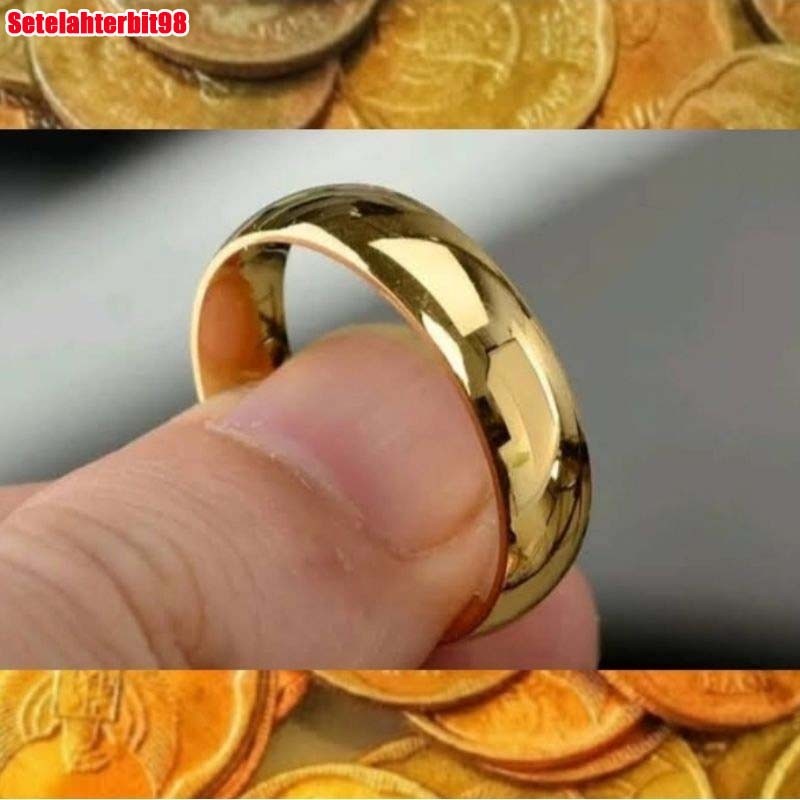 cincin couple polos emas mudah 24k kadar 17,7 free surat bisa COD