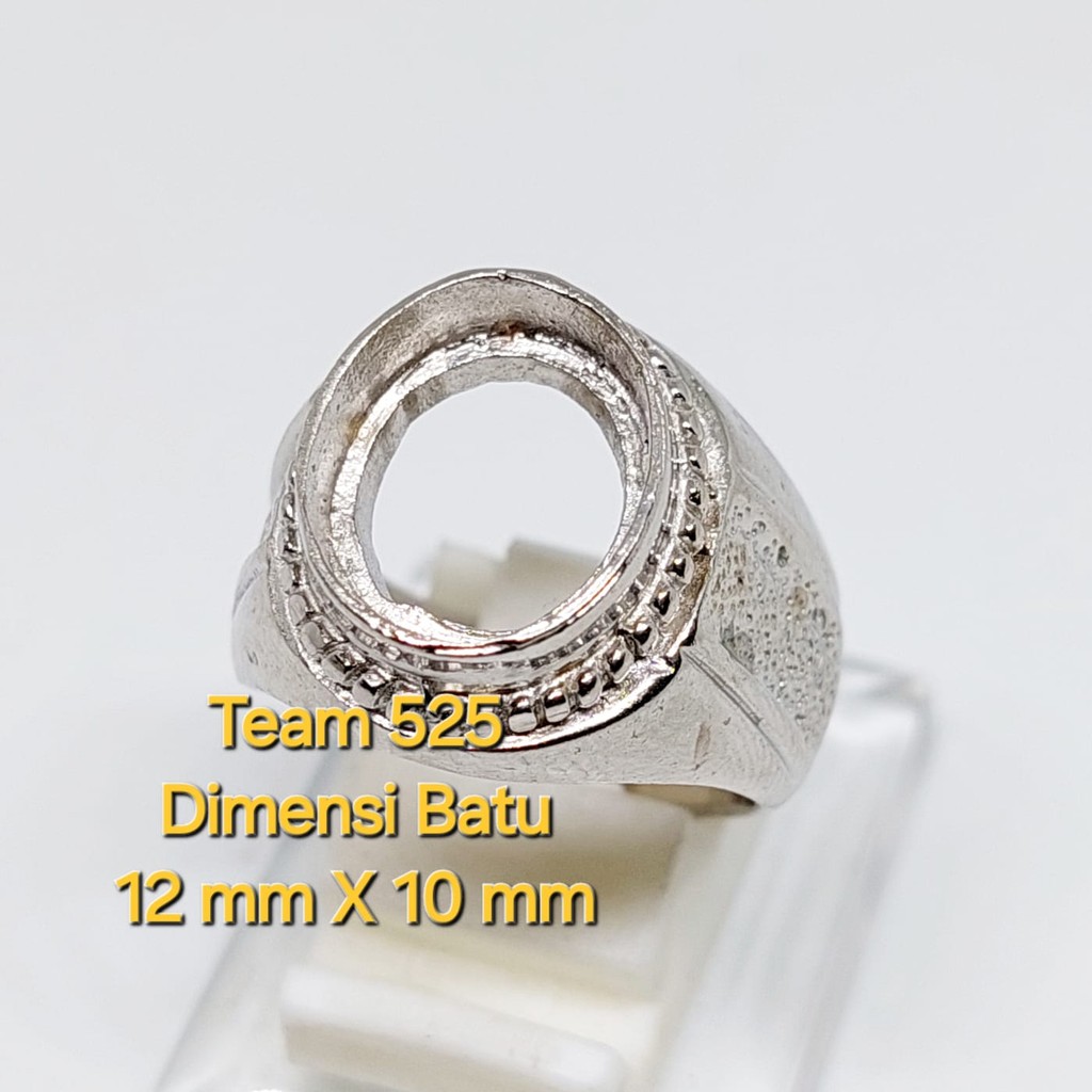 Ring emban alpaka super dim 12x10 tanam bisa buat 11x9 / model pasir pengikat ring cincin batu akik 