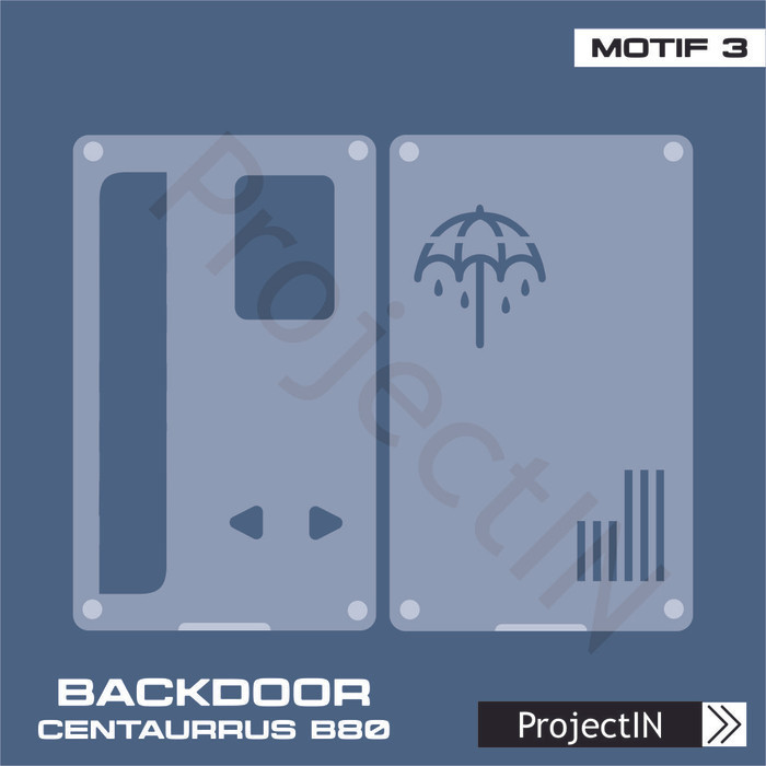 Aksesoris PANEL BACKDOOR Akrilik Gaya B80 + MAGNET by Ultimate Customitation