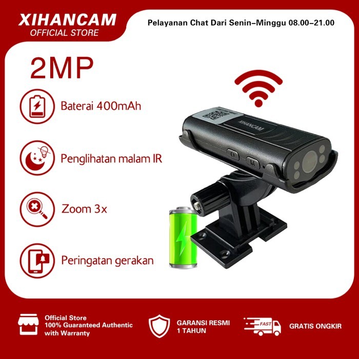 Promo | XIHANCAM Spy Camera Wifi 2MP Kamera Cctv Mini Tersembunyi Tanpa Kabel - 2MP-400mAh