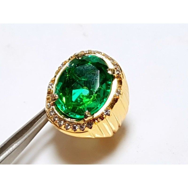 Cincin pria Batu Cincin Emerald Jamrud Rusia Termurah